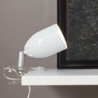 Faretto con pinza bianco in plastica, Keke, con interruttore