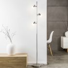 Lampada da terra cromata metallo, Blake, con interruttore