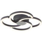 Lampada da soffitto nera design, Somia, 22W, 3000K LED