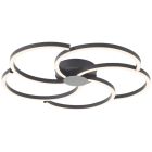 Lampada da soffitto nera design, Somia, 32W, 3000K LED, dimmer in 3 fasi