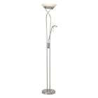 Piantana da lettura da terra cromata moderna, Joann, 18W, 3000K LED, con interruttore