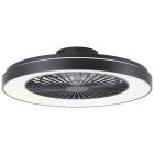 Ventilatore da soffitto nero moderno, Mazzaro, 48W, RGBW LED, con telecomando