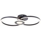 Lampada da soffitto nera design, Volkert, 24W, 3000K LED
