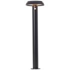 Lampione da giardino solare nero metallo, Ridvan, 4W, 3000K LED, IP44