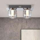 Lampada da soffitto cromata design, Emmely, 22W, 3000K LED