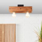 Lampada da soffitto in legno marrone, Rasha