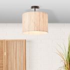 Lampada da soffitto beige rustica, Wenda