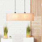 Lampada a sospensione in legno beige, Enna