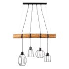 Lampada a sospensione in legno nera, Fevzi