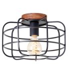 Lampada da soffitto in legno nera, Taede