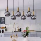 Lampada a sospensione grigia design, Giada