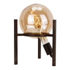 Lampada da tavolo nera retrò, Alvin, con interruttore