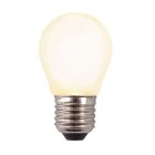 Lampadina LED Olucia E27 dimmerabile, P45, 3w, Vetro bianco, 2700k