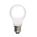 Lampadina LED Olucia E27 dimmerabile, A60, 5w, Vetro bianco, 4000k