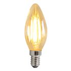 Candela LED Olucia E14 dimmerabile, 3w, vetro ambrato, 2200k