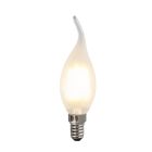 Candela dimmerabile Olucia E14 LED punta, 3w, Vetro bianco, 2700k