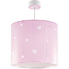 Lampada a sospensione per bambini rosa in plastica, Hearts