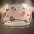 Lampada da soffitto per bambini rosa in plastica, Unicorn