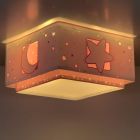 Lampada da soffitto per bambini rosa in plastica, Moon and stars