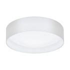 Plafoniera bianca in tessuto, Abano, 12W, 3000K LED