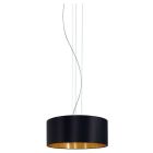 Lampada a sospensione dorata in tessuto, Terme