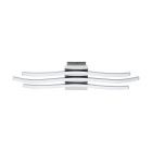 Lampada da soffitto cromata in plastica, Therese, 26W, 3000K LED