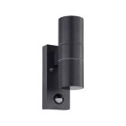 Applique da esterno con sensore di movimento antracite metallo, Marlies, IP44