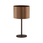 Lampada da tavolo marrone in plastica, Noor, con interruttore