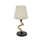 Lampada da tavolo nera in acciaio, Simeon, con interruttore