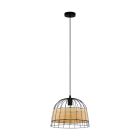 Lampada a sospensione in rattan marrone, Guillaume
