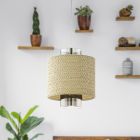 Lampada a sospensione in rattan beige, Erick