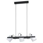 Lampada a sospensione in legno nera, Kaspar