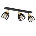 Faretto da soffitto nero in alluminio, Redouan
