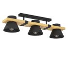 Lampada da soffitto nera in legno, Juanita