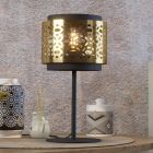 Lampada da tavolo in ottone in acciaio, Quincy, con interruttore