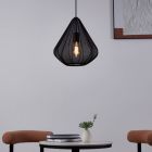 Lampada a sospensione nera in acciaio, Agnese