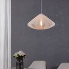 Lampada a sospensione bianca in acciaio, Agnese