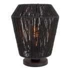 Lampada da tavolo di carta nera, Caine, con interruttore