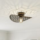 Lampada da soffitto di bronzo in acciaio, Suraj