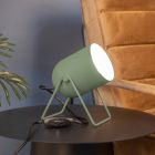 Lampada da tavolo verde in acciaio, Tjitte, con interruttore