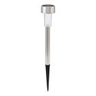 Faretto da giardino argento in acciaio inossidabile, Zora, 0,5W, 3000K LED, IP44, con interruttore