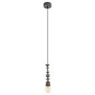 Lampada a sospensione in legno nera, Abel