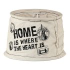 Paralume rurale Noah Tessuto/lino grigio scuro