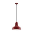 Lampada a sospensione rossa metallo, Praia