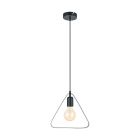 Lampada a sospensione nera metallo, Aida