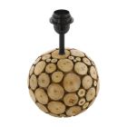 Lampada da tavolo senza paralume in legno marrone, Kick, con interruttore