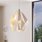 Lampada a sospensione bianca metallo, Acri