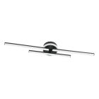 Plafoniera nera in plastica, Vidya, 20W, 4000K LED, dimmer in 3 fasi