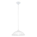 Lampada a sospensione bianca in vetro, Kaj