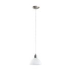 Lampada a sospensione bianca in vetro, Lariana